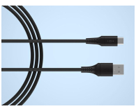 FIXED Liquid Silicone Cable USB-A - USB-C 0,3m 60W (czarny) - 1484706 - zdjęcie 3